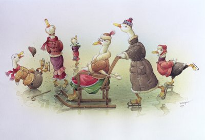 Ducks on Skates by Kestutis Kasparavicius